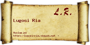 Lugosi Ria névjegykártya